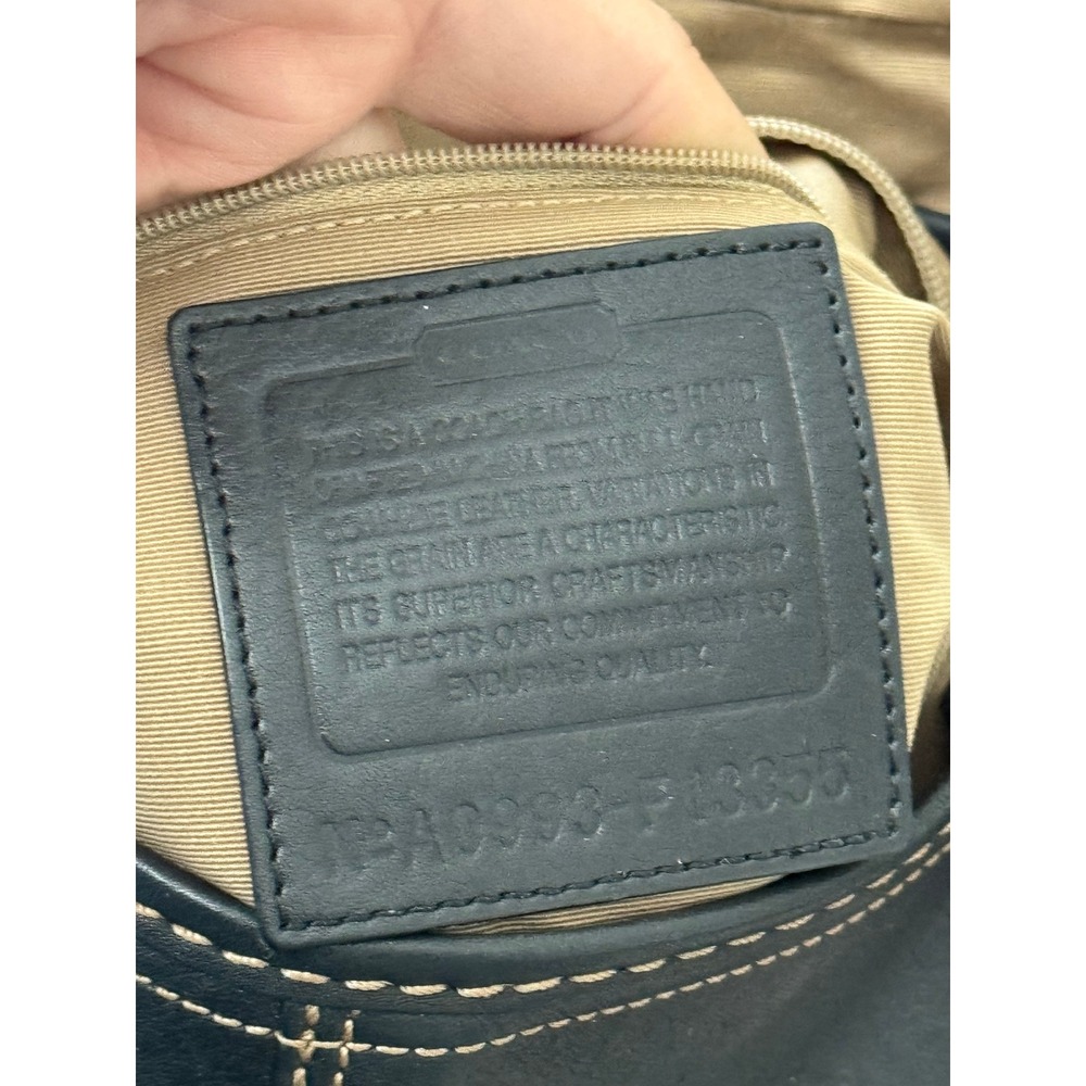 VTG COACH Bleecker Black Leather Messenger Bag Y2K Buckle Flap Crossbody Grunge - Picture 10 of 10